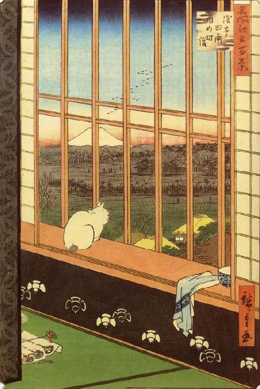 Hiroshige, Ando Cat at Window China oil painting art